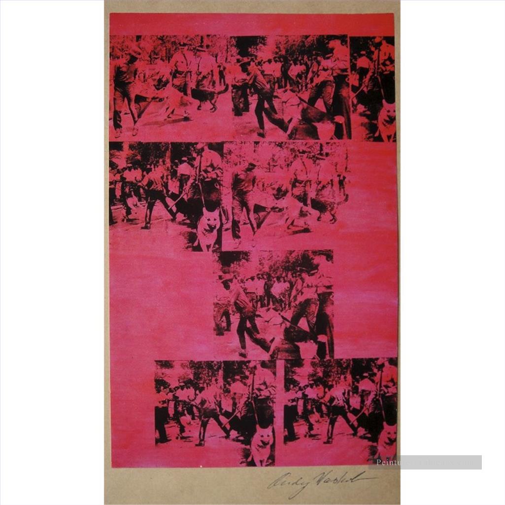 Disturbios raciales rojos Andy Warhol Pintura al óleo
